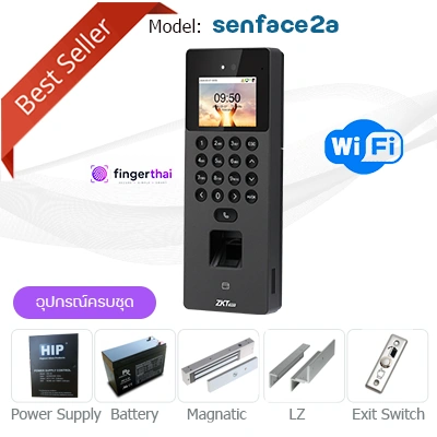 เครื่องสแกนลายนิ้วควบคุมประตู ZKteco Senface2a สำหรับ Accss Controls 