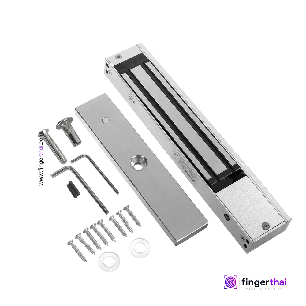 Magnetic Lock 600P กลอนไฟฟ้าแม่เหล็กแรงดูด 600 ปอนด์ สำหรับระบบ Access Control เครื่องสแกนลายนิ้วมือ