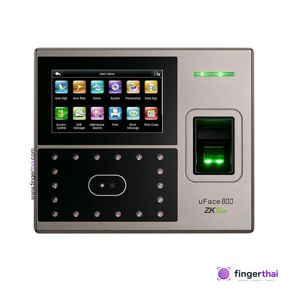 ZKTeco UFace800 เครื่องสแกนใบหน้าและลายนิ้วมือสำหรับลงเวลาทำงาน